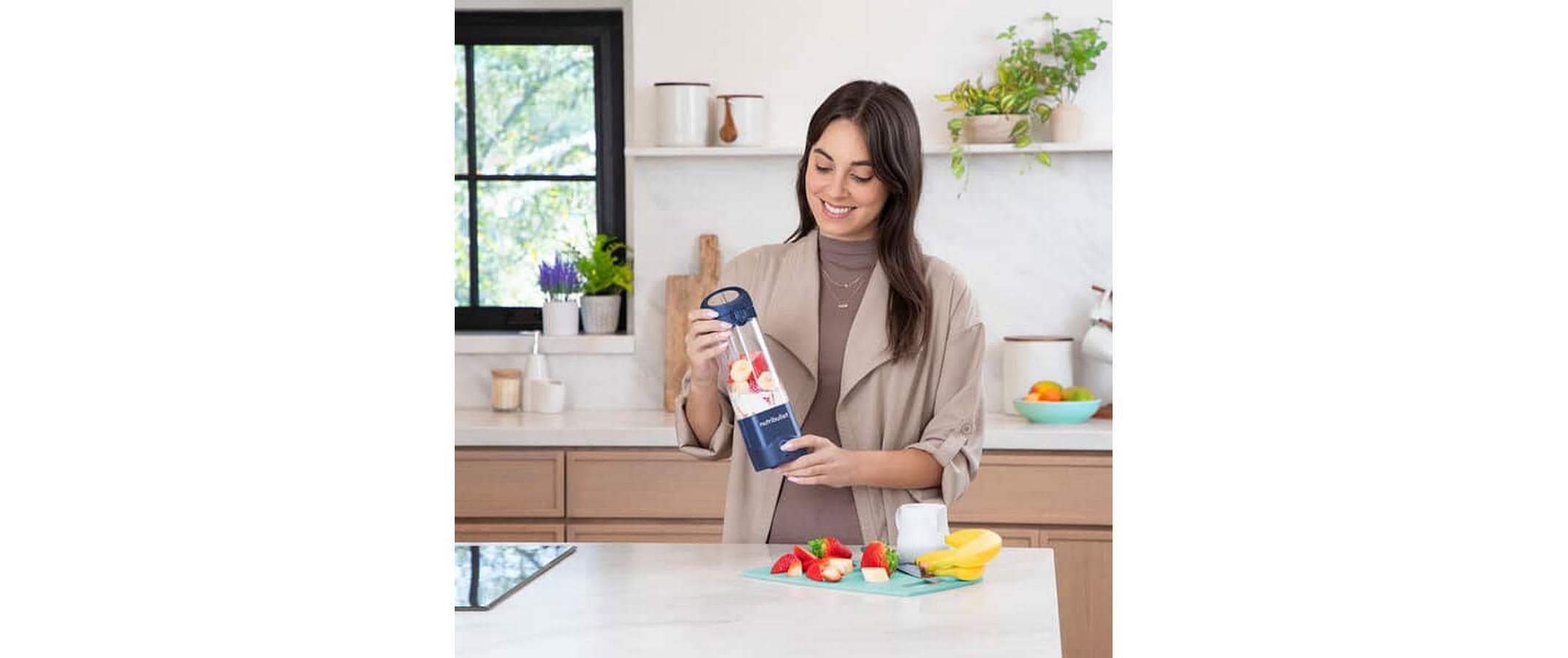 NutriBullet Portable NBP003NBL tragbarer Standmixer 0,475 l Mitternachtsblau