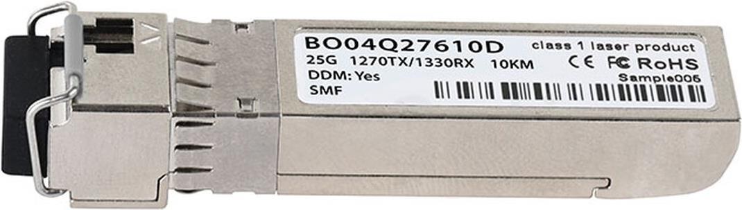 Kompatibler Nokia SFP28-25G-BX-U-10KM BlueOptics© BO04Q27610D SFP28 Bidi Transceiver, LC-Simplex, 25GBASE-BX-U, Singlemode Fiber, TX1270nm/RX1330nm, 10KM, DDM, 0°C/+70°C (SFP28-25G-BX-U-10KM-NK-BO)