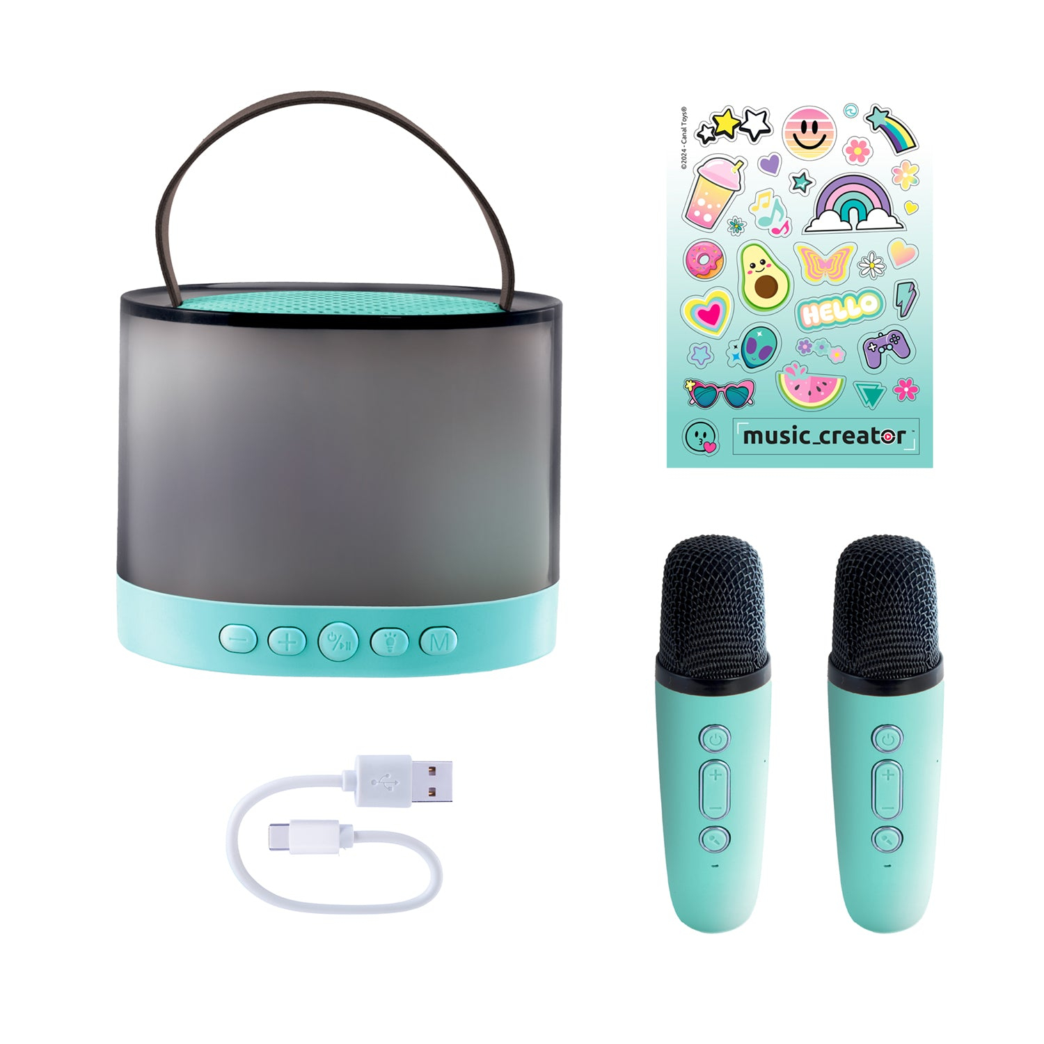 Canal Toys Mini Karaoke Station Kabellos Schwarz, Türkis