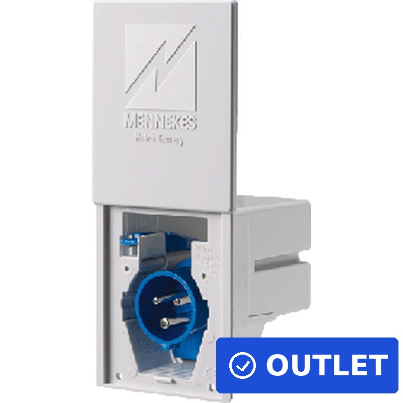 MENNEKES Elektrotechnik GmbH & Co. KG 8001 Elektrischer Netzstecker 3P Blau - Weiß (8001) (B-Ware)