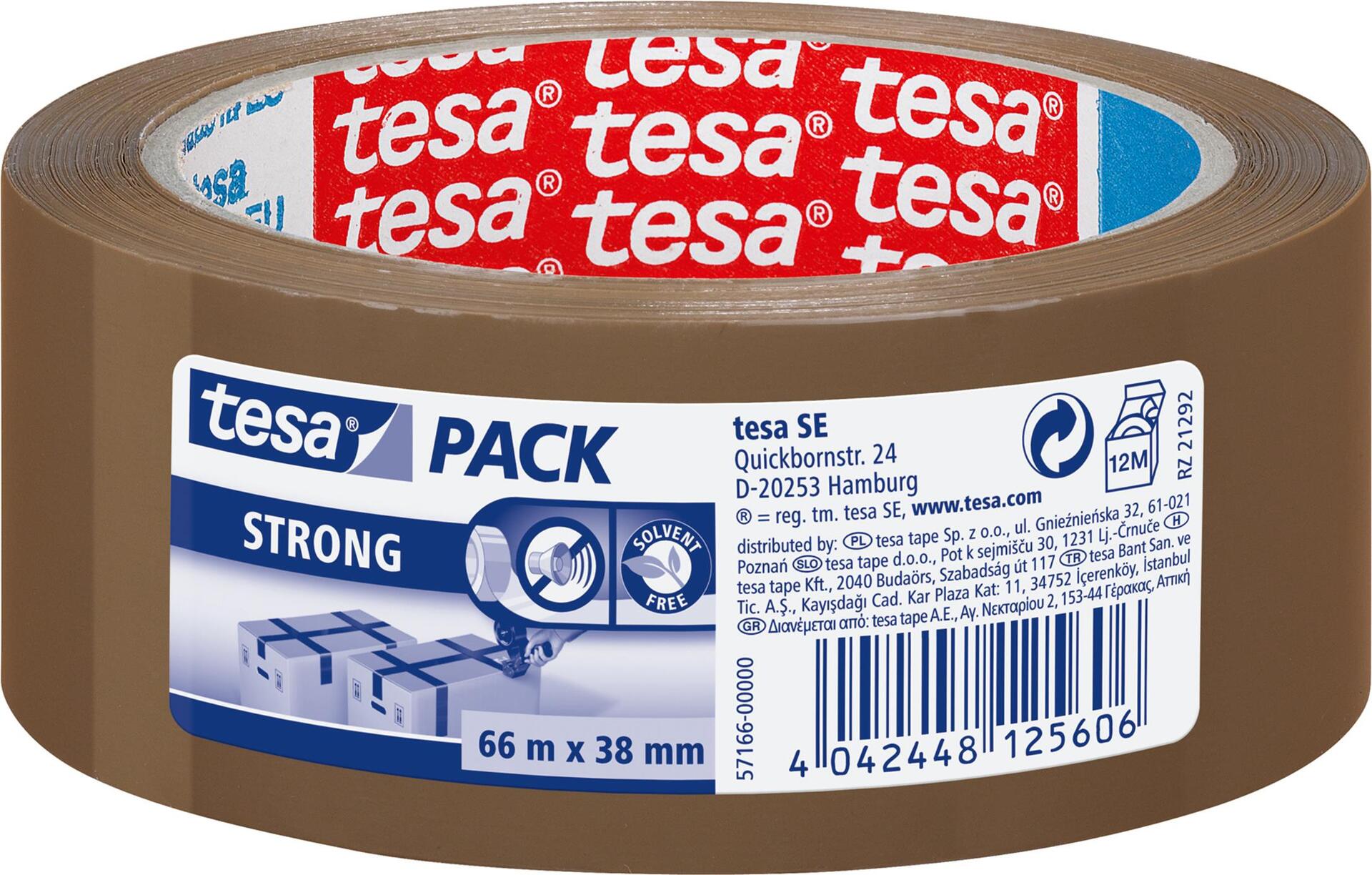 TESA Strong 66 m Polypropylen Braun 1 Stück(e) (57166-00000-05)
