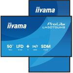 Iiyama 50" 3840x2160 UHD VA panel Haze 25% 500cd/m? Landscape and Portrait Signal [Energieklasse G] (LH5075UHS-B2AG)