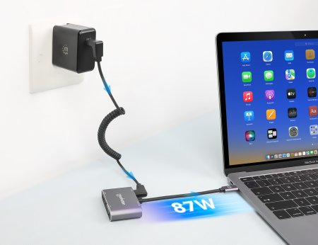 Manhattan 130691 USB-C Dockingstation HDMI VGA USB 3.2 Gen 1 Space Grey