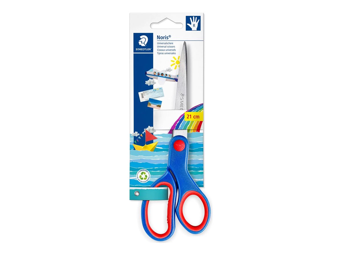 STAEDTLER Noris 965 210 mm Schere Für Rechtshänder Blau, Rot, Silber