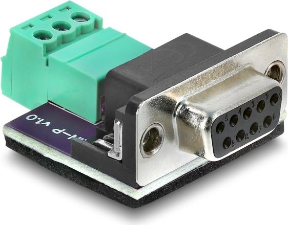 Delock D-Sub 9 Pin Buchse zu 3 Pin Terminalblock Adapter für CAN / LIN Bus (91293)