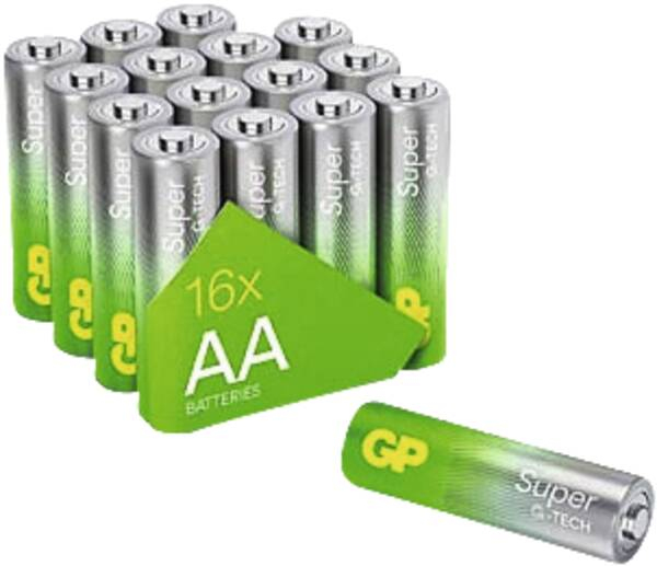 GP Batteries GP Super Alkaline Batterie 16x AA 1,5 V