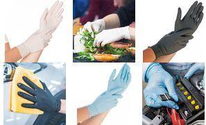 HYGONORM Nitril-Handschuh Safe Fit, L, blau, puderfrei Länge: 240 mm, lebensmittelecht, textuierte Oberfläche, - 1 Stück (261182)