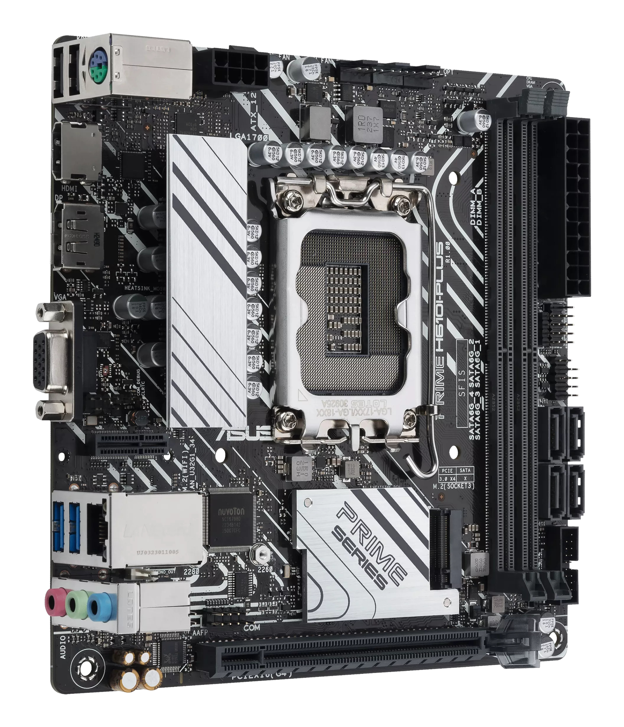 ASUS PRIME H610I-PLUS-CSM Mainboard Mini-ITX Intel H610 LGA 1700 DDR5 Gold