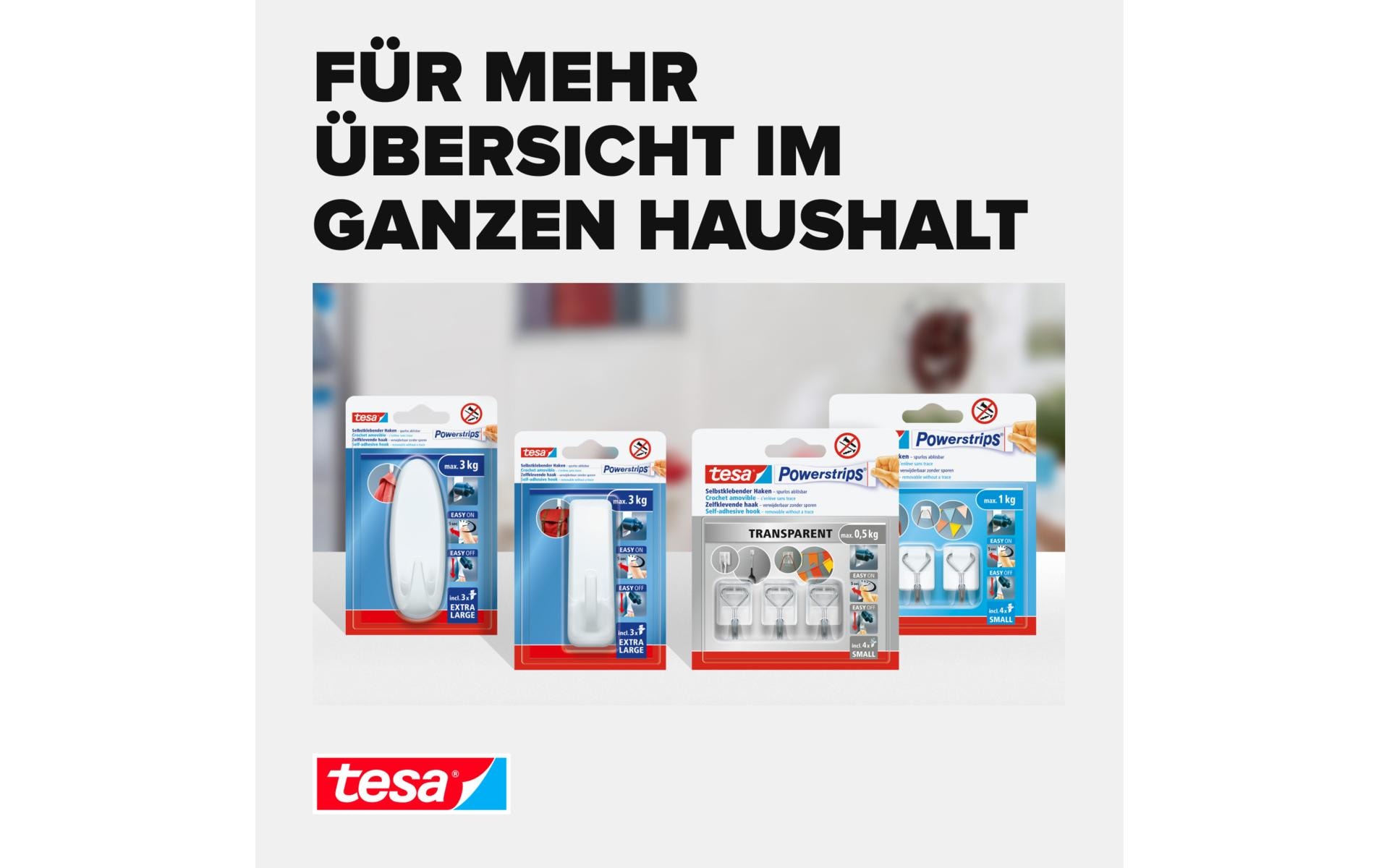 tesa Powerstrips Haken XL Oval Weiß