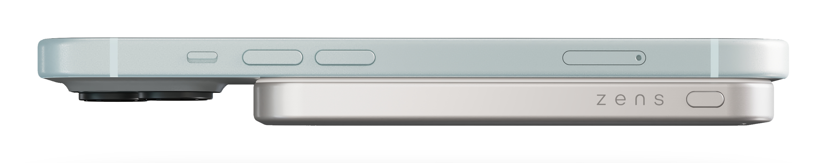Zens Pro 1 Induktive Power Bank Slim 5000 mAh 15 W Qi2 USB-C Weiß