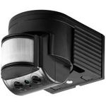 Wentronic Goobay Infrarot Bewegungsmelder, Schwarz - zur Aufputz-Wandmontage, 180 ° Erfassung, 12 m Reichweite, für Innen (IP44), LED-geeignet (96001)