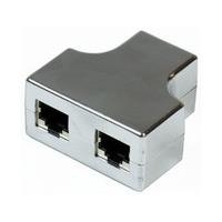 Microconnect RJ45-2xRJ45 F-F Schwarz - Silber Netzwerksplitter (MPK402-M)