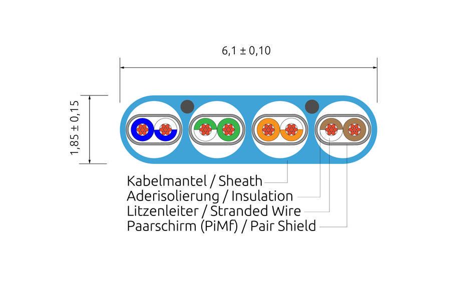 Wirewin PKW-STP-SLIM-K6A 7.0 GN Cat6a U/FTP Netzwerkkabel 7 m Grün