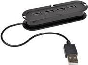 Eaton PowerWare Tripp Lite 4-Port USB 2.0 Compact Mobile Hi-Speed Ultra-Mini Hub w/ Cable (U222-004)