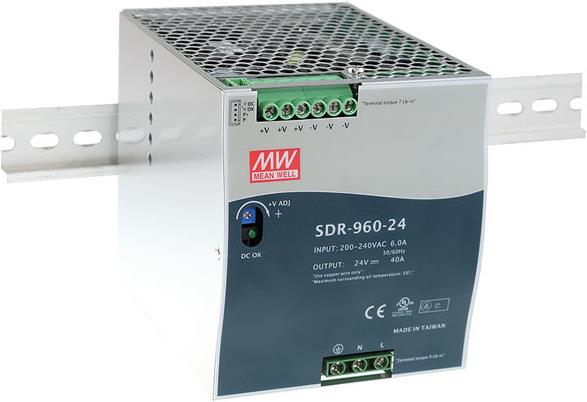 MEAN WELL Stromversorgung 960W Metallisch Netzteil (SDR-960-24)