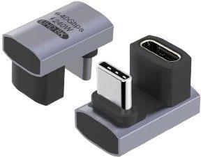 MicroConnect Premium USB4 3x2 USB-C 40Gbps Premium USB4 3x2 USB-C twice-angled adapter, 240W, 40Gbps (MC-USB4AG)