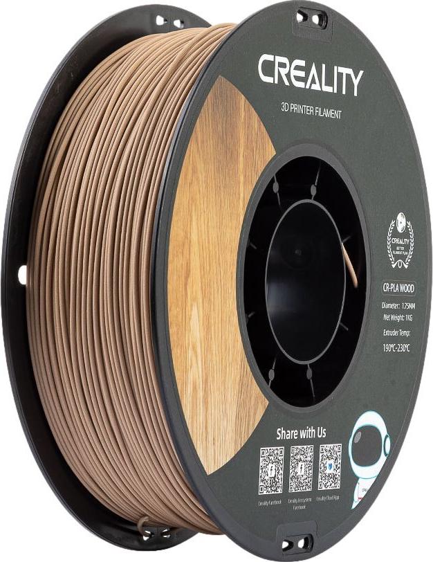WOOD 1.75mm BLACK 1KG CREALITY CR 3D FILAMENT (3301130001)