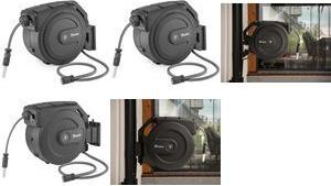 Bradas Automatik-Schlauchaufroller-Set WHITE LINE 1/2", 20 m Kunststoffgehäuse zur Wandmontage, bis 180 Grad schwenkbar, - 1 Stück (WL-W7B20)