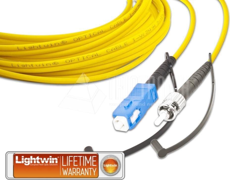 Lightwin LSP-09 SC-ST 2.0 Glasfaserkabel 2 m LSOH OS2 Gelb (LSP-09 SC-ST 2.0)