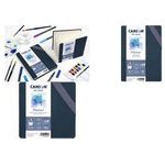 CANSON Skizzenbuch ART BOOK Montval Akkordeon, 148 x 210 mm naturweißes Papier 300 g/qm, leicht gekörnt, schwarzer - 1 Stück (C520003059)