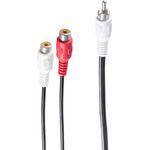 shiverpeaks BASIC-S Audiokabel, Cinchstecker - 2 x Cinchkupplung, 0,2 m, mono, im Polybeutel mit Euro- (BS40044)
