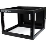 StarTech.com 6U 55,90cm (22") offenes Server-Rack für Wandbefestigung, mit Scharnier (RK619WALLOH)