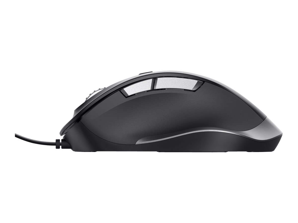 Trust Fyda Comfort Kabelgebundene Maus Optisch 5000 DPI 6 Tasten Rechtshänder 1,5 m USB Schwarz