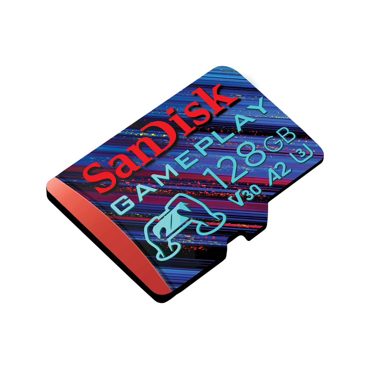 SanDisk GamePlay microSDXC UHS-I Speicherkarte 128 GB 190/130 MB/s A2 V30 U3 Blau, Rot