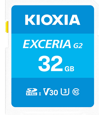 Kioxia Exceria G2 MicroSDHC Speicherkarte 32 GB UHS-I Klasse 10 100 MB/s Blau