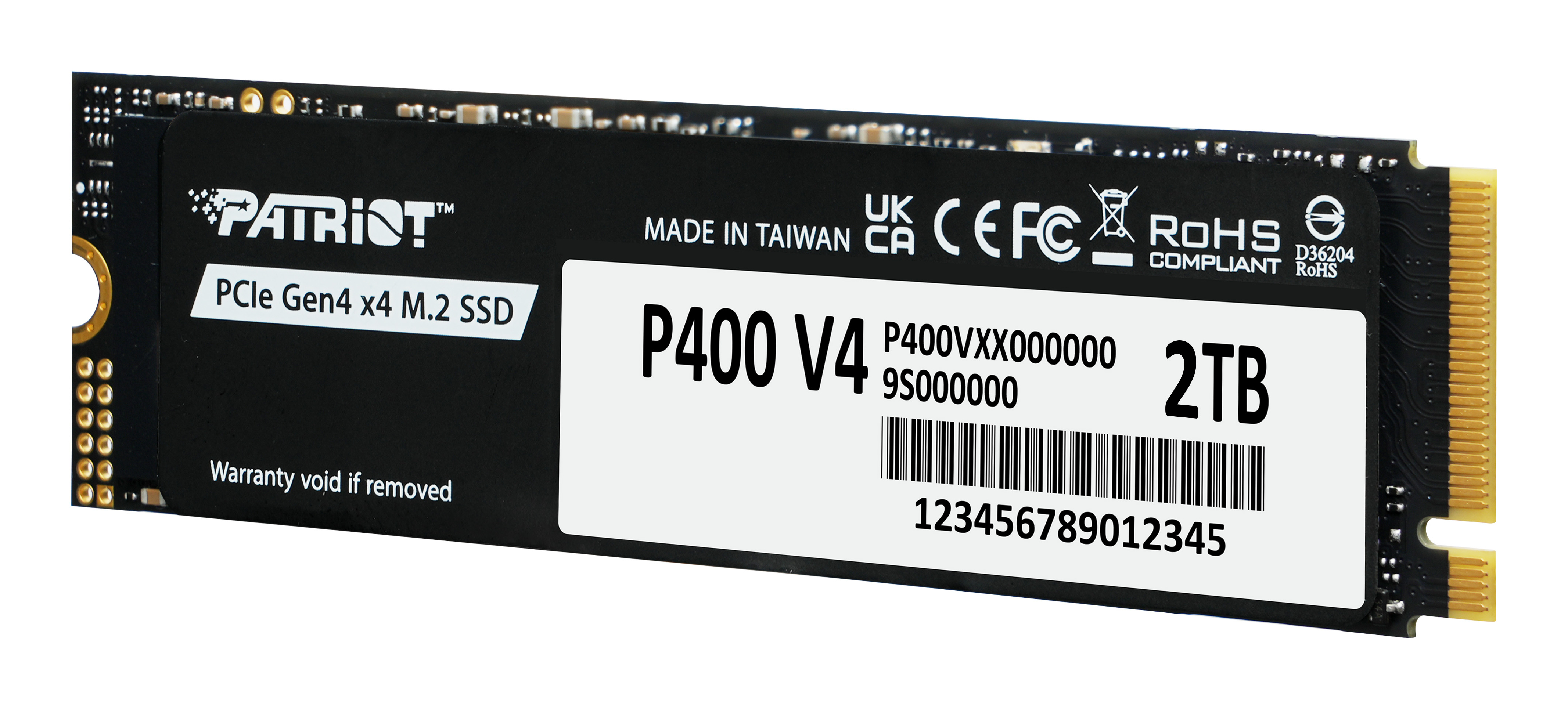 Patriot P400 V4 2 TB SSD PCIe 4.0 x4 NVMe Schwarz