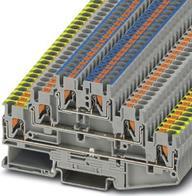 Phoenix Contact Push-In Dreistockklemme PT PT 2,5-PE/L/N Grau 