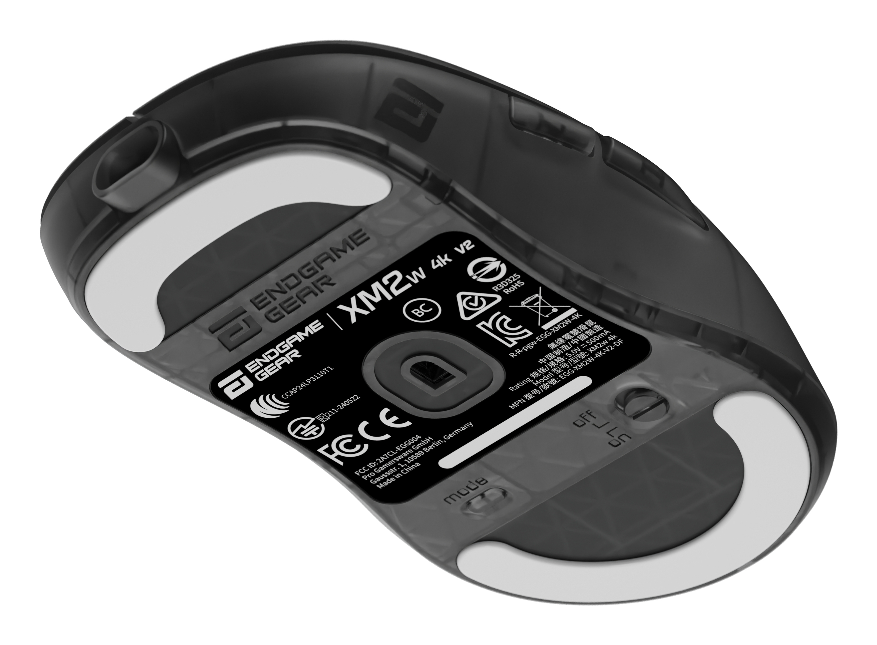 Endgame Gear XM2w 4k v2 Gaming-Maus RF Wireless + USB Typ-A 30000 DPI Dark Frost