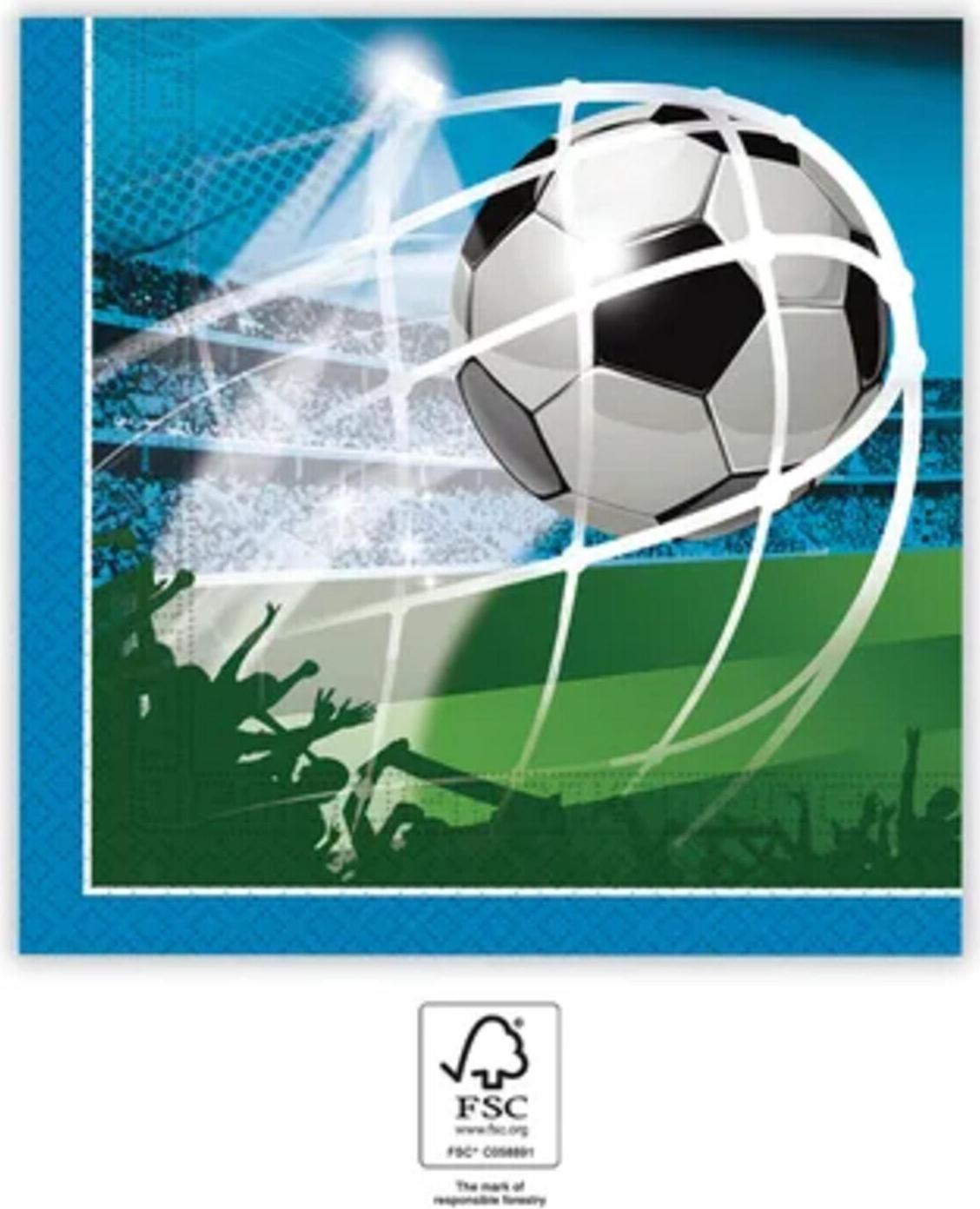 Procos Fußballparty zweilagige Papierservietten (93747)