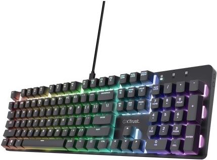 Trust GXT 871 Zora Tastatur Gaming USB QWERTY US Englisch Schwarz (25510)