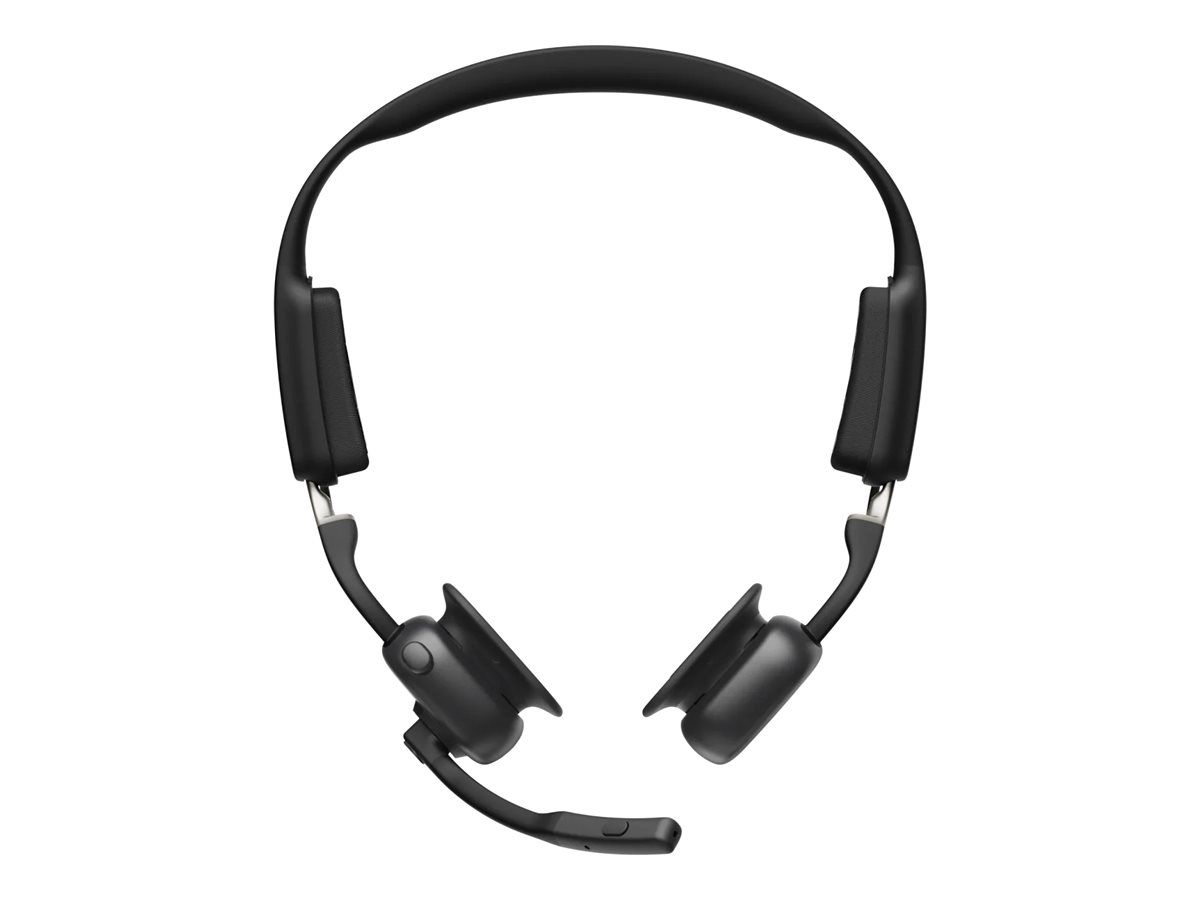 Shokz OpenMeet UC kabelloses Headset Offenes Ohr Bluetooth 5.4 USB-C Schwarz