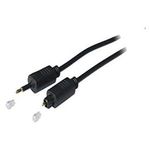 shiverpeaks BASIC-S Toslink Kabel, Stecker - 3,5 mm Klinken- stecker, 1,5 mm, Lichtwellenleiterkabel: 4,0 mm, vergoldete (BS69014-1.5)