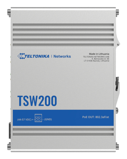 Teltonika TSW200 Switch unmanaged 8 x 10/100/1000 PoE+ 2 x SFP IP30 Aluminium