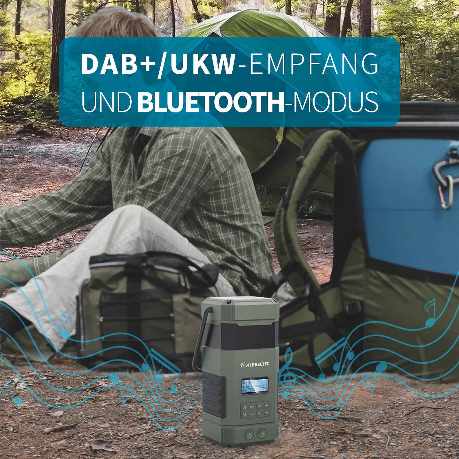Albrecht DR 114 DAB+ Campingradio Schwarz