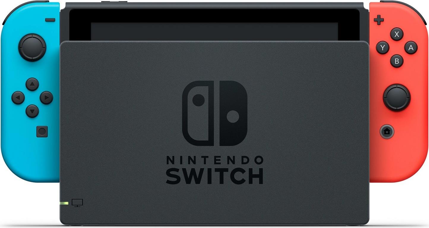 Nintendo Switch Spielkonsole (Neues Modell 2022) Neon-Rot / Neon-Blau