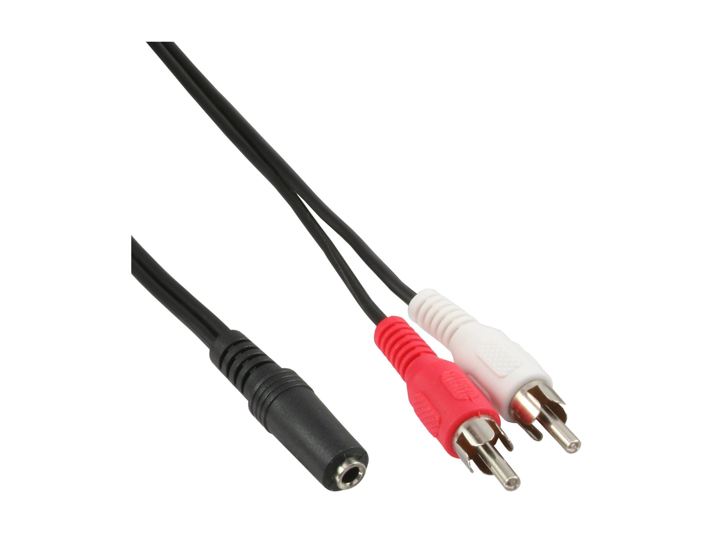 InLine 89940A Audiokabel 2 x RCA auf 3,5 mm Klinkenbuchse 1 m Schwarz