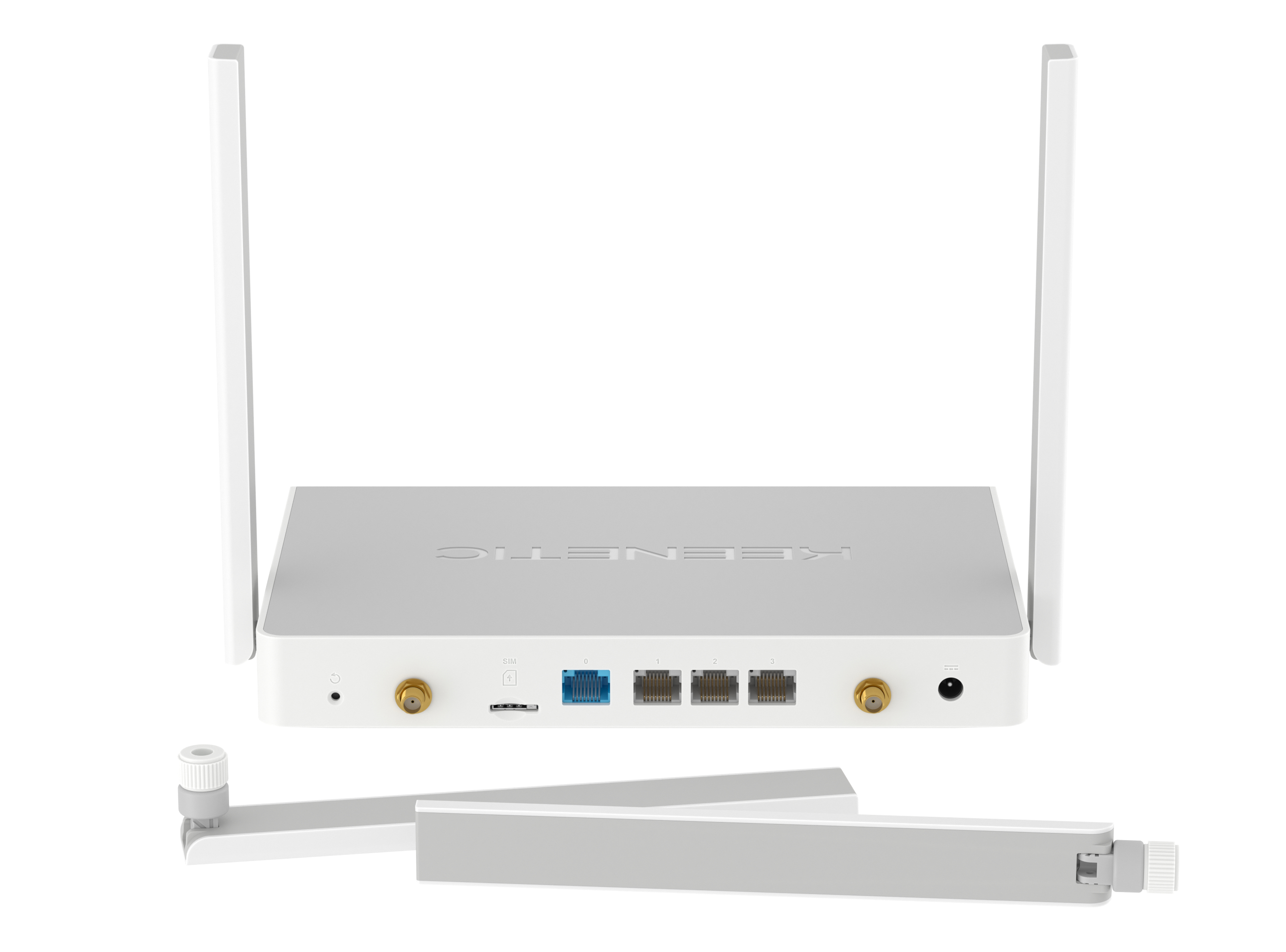 Keenetic Hero 4G+ KN-2311-01-EU WLAN-Router Wi-Fi 6 Dual-Band 4G LTE Nano-SIM Grau, Weiß