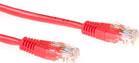 ACT Red 10 meter U/UTP CAT5E patch cable with RJ45 connectors CAT5E U/UTP RED 10.00M (IB5510)