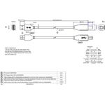 Vision USB-Kabel USB Typ A (M) zu USB Type B (M) (TC 3MUSB3.0/BL)