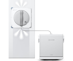 Ecovacs Winbot W2S Omni Fensterputzroboter mit TruEdge und Multifunktionsstation Grau, Weiß
