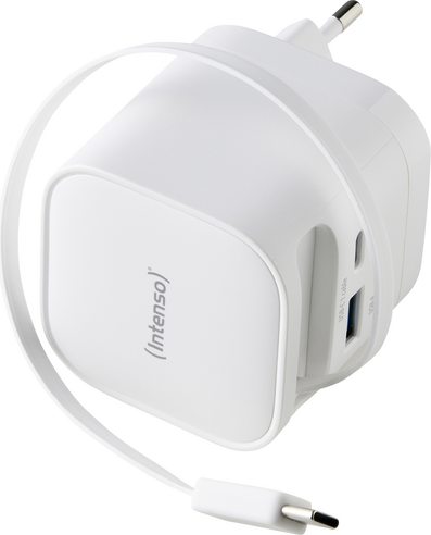 Intenso Compact Fast Charger 65W USB-C/USB-A White (7806522)