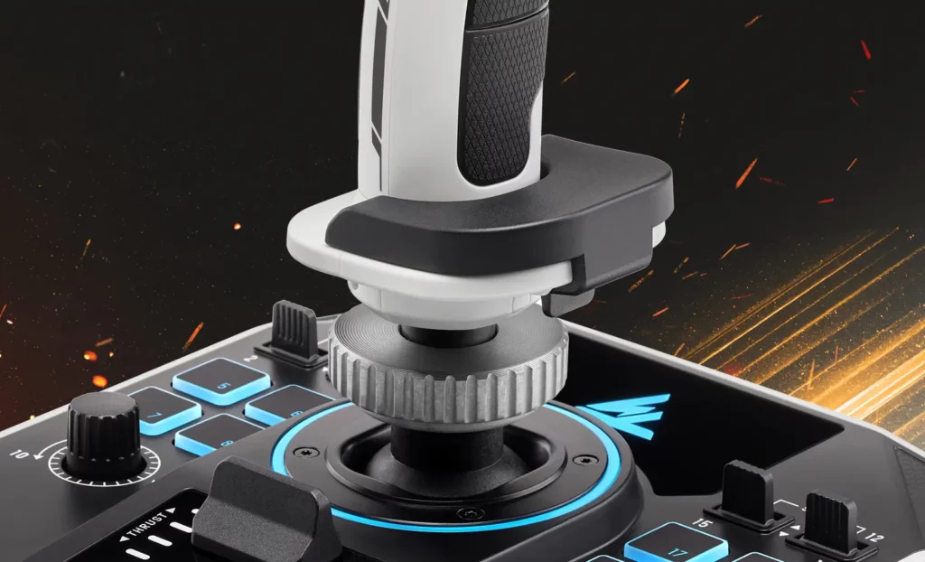 ThrustMaster SOL-R 1 Flightstick Kabelgebunden USB-C 44 Tasten Schwarz, Weiß