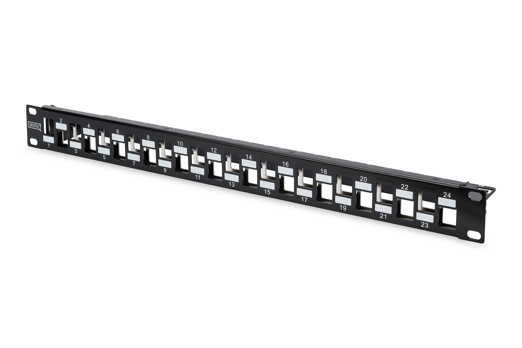 Digitus DIGITUS DN-91412 Modular Patch Panel 24-Port 1U 19" Schwarz RAL 9005