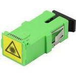 LWL-Kupplung,SC(APC)-Buchse/SC(APC)-Buchse(Laserschutzverschluss), 9/125u Singlemode, simplex, PVC, Keramikhülse, ohne Flansch, Synergy 21 (S215677)