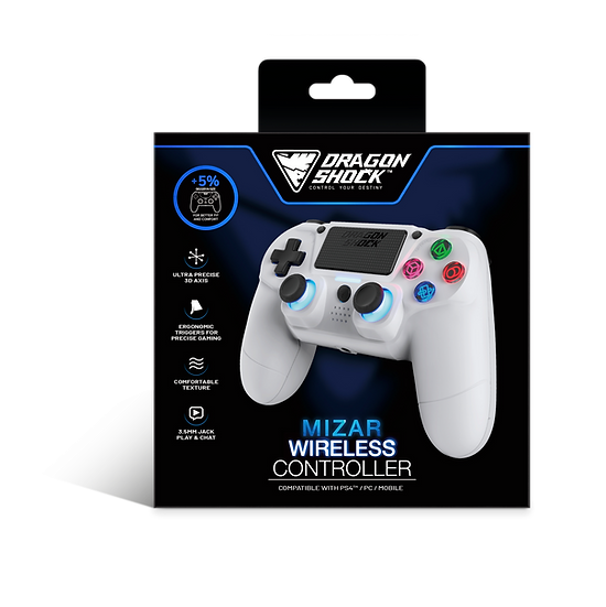 Dragonshock Mizar Weiß Bluetooth Gamepad Analog / Digital  