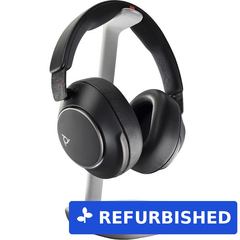 HP Poly Voyager Surround 85 UC Kopfhörer Kabellos Kopfband Anrufe/Musik/Sport/Alltag USB Typ-C Bluetooth Ladestation Schwarz (8G7T8AA) (geöffnet)